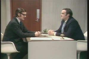A partner at the accounting firm of Monty Python, LLC (right) advises a client on how not to budget.